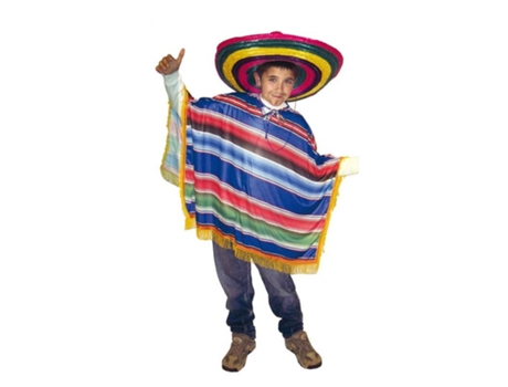 Poncho Mejicano Infantil Talla 4 A 6 Años 81731 Guircap19