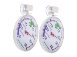 Conjunto De 2 Termômetros Para Geladeira Com Botão Giratório Medição Precisa Temperatura Plástico Reutilizável Ideal