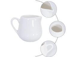 2026 2 Jarras de Leche de Cerámica Blanca de 110ml para Café Crema Salsa Cocina