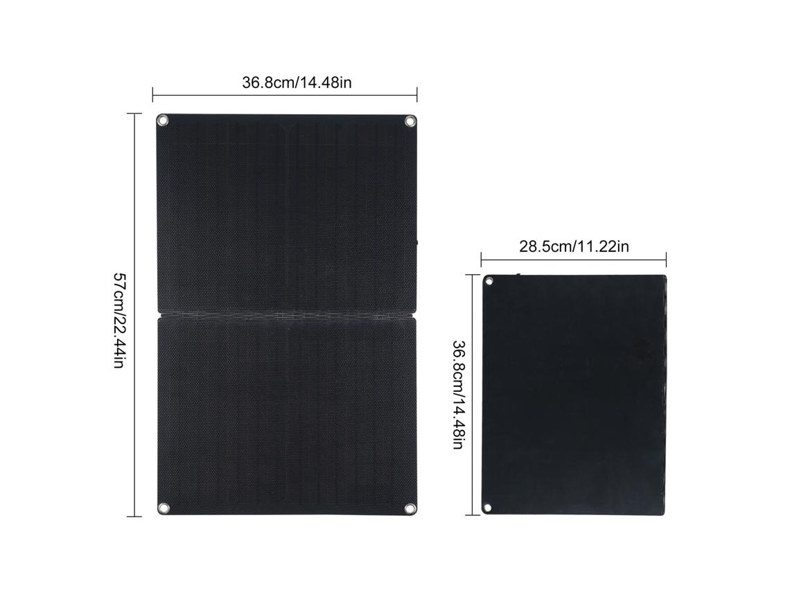 2026 panel Solar de Carga de 60w de Silicio Monocristalino Portátil para Hogar, Coche, Barco, Interior Y Exterior Con Mango