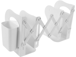 Ajustável com Porta canetas Integrado, Batentes Robustos para Prateleiras de Casa e Escritório. 45,00 X 17,50