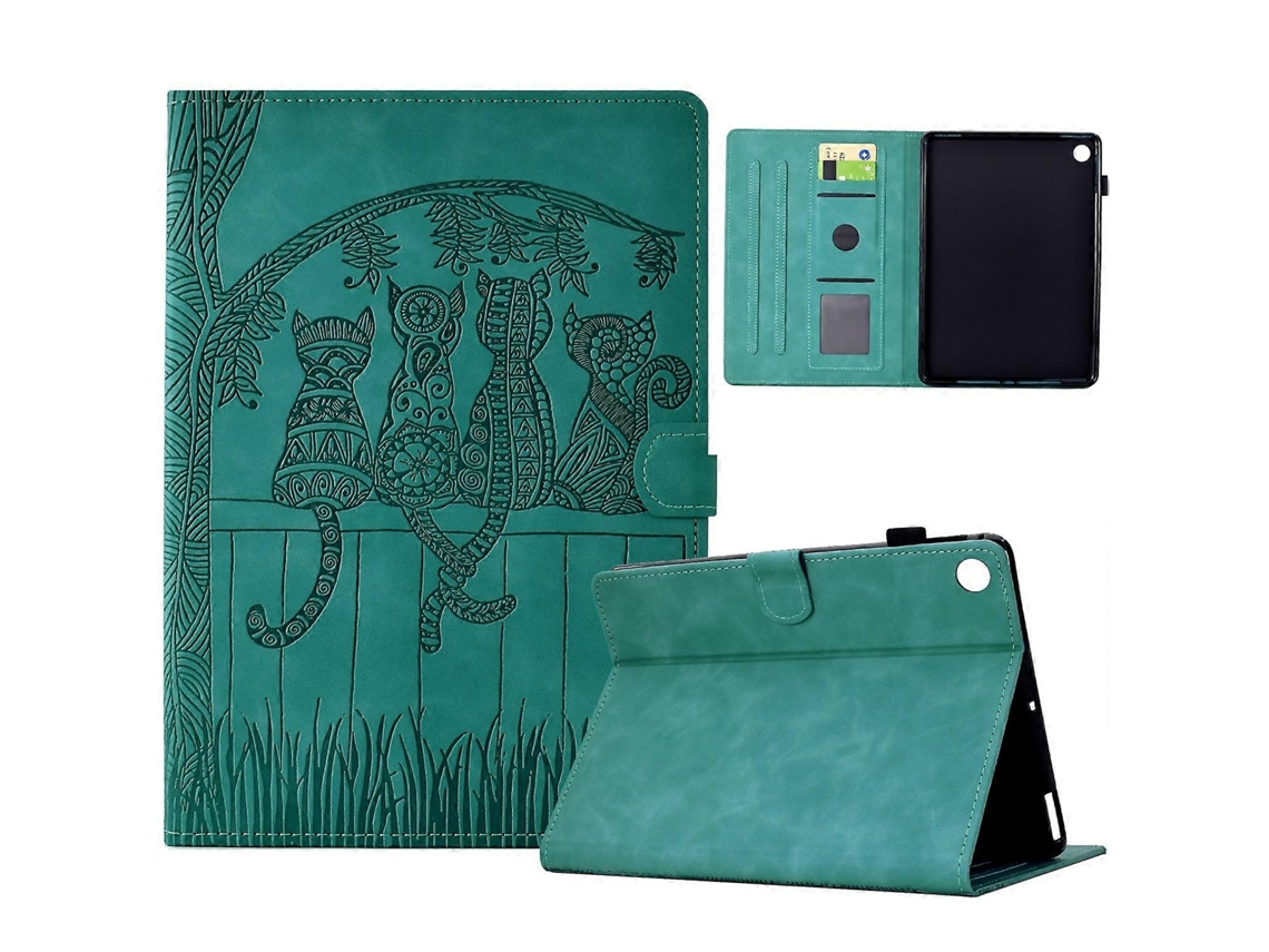 Capa de couro para tablet com estampa de gato Webake