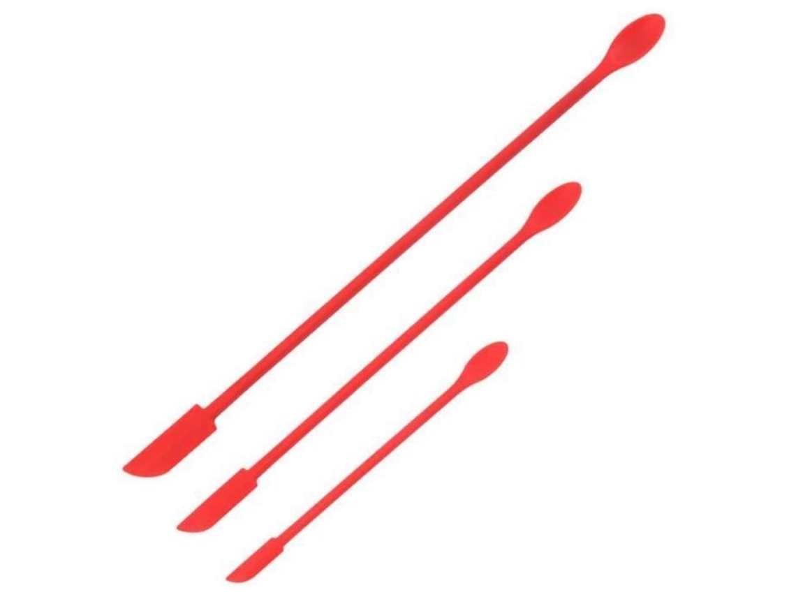 3 Pçs Mini Espátula de Silicone de Cabeça Dupla Raspador Criativo Pequena Ponta Resistente Ao Calor Objeto Decorativo Wjp11482