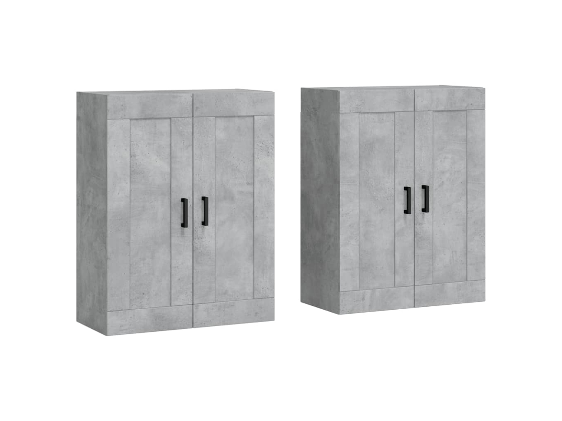 Conjunto de Móveis de Parede 2 Pcs Derivados de Madeira Cinzento Cimento MAISON EXCLUSIVE