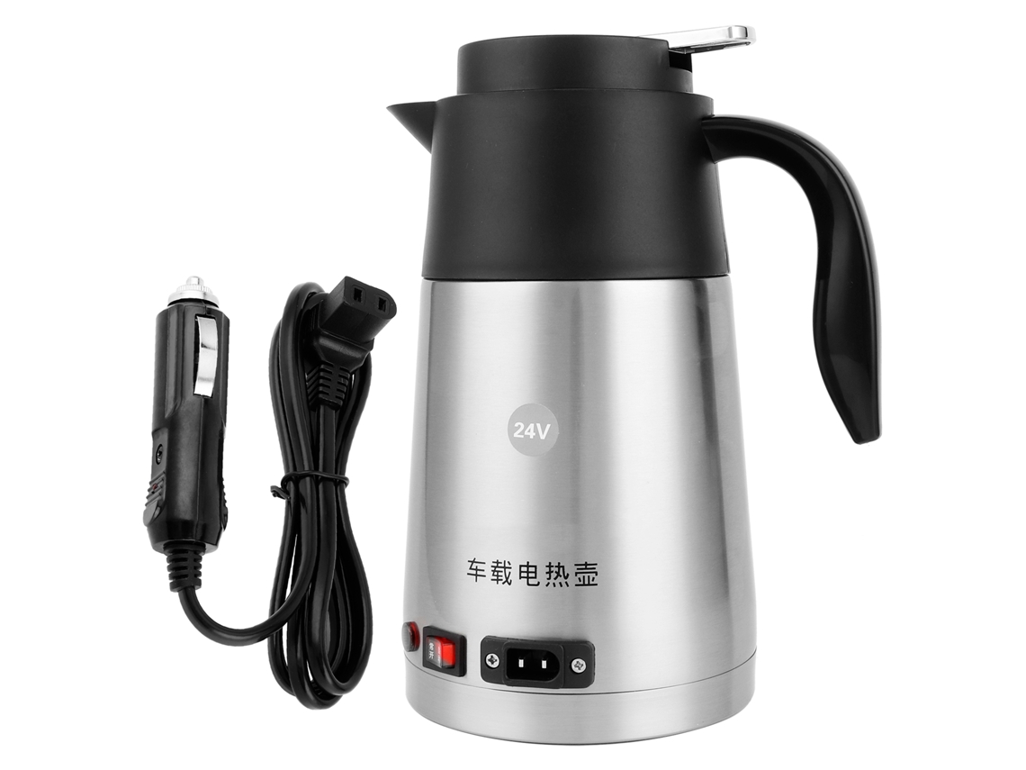 Chaleira Elétrica 24v Laxiscreed De 1200ml, Aquecimento 200w, Aço Inox Isolante Para Caminhão