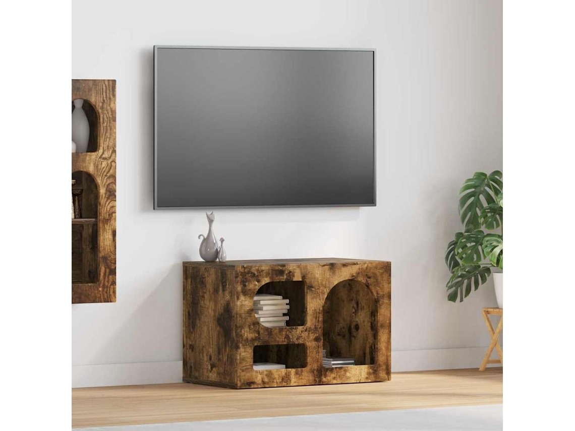 Vidaxl Gabinete Para Tv Elst 60 X 35 X 40 Cm Carvalho Defumado