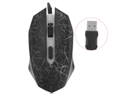 Mouse USB com Fio LAXISCREED (mudo, Iluminado)