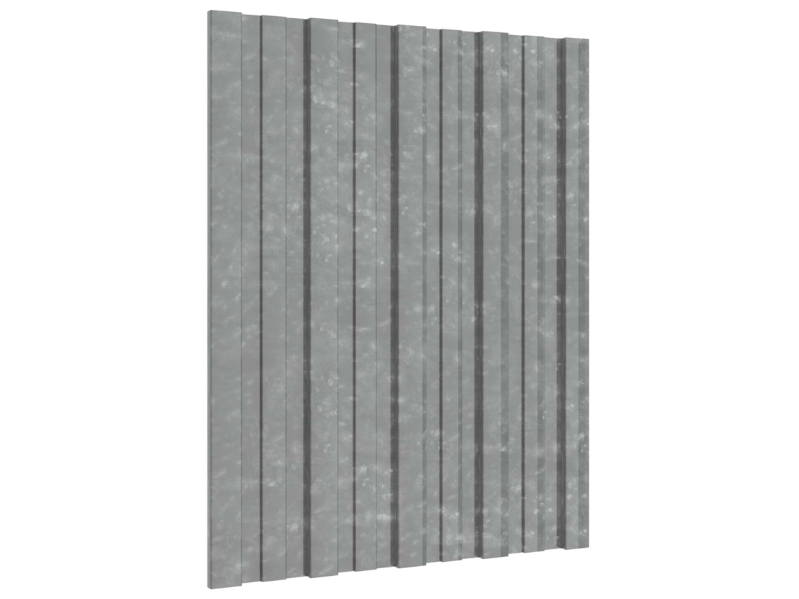 Vidaxl Painel De Telhado 36 Pcs Prateado 60 X 45 Cm Aço Galvanizado