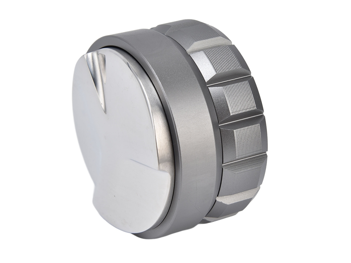 Prensador de Café Ajustável 53mm Aço Inox Distribuidor Nivelador para Casa Escritório Comercial Prata S/MARCA