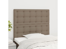 Vidaxl Cabeceira Taupe 90x5x118/128 Cm Tecido