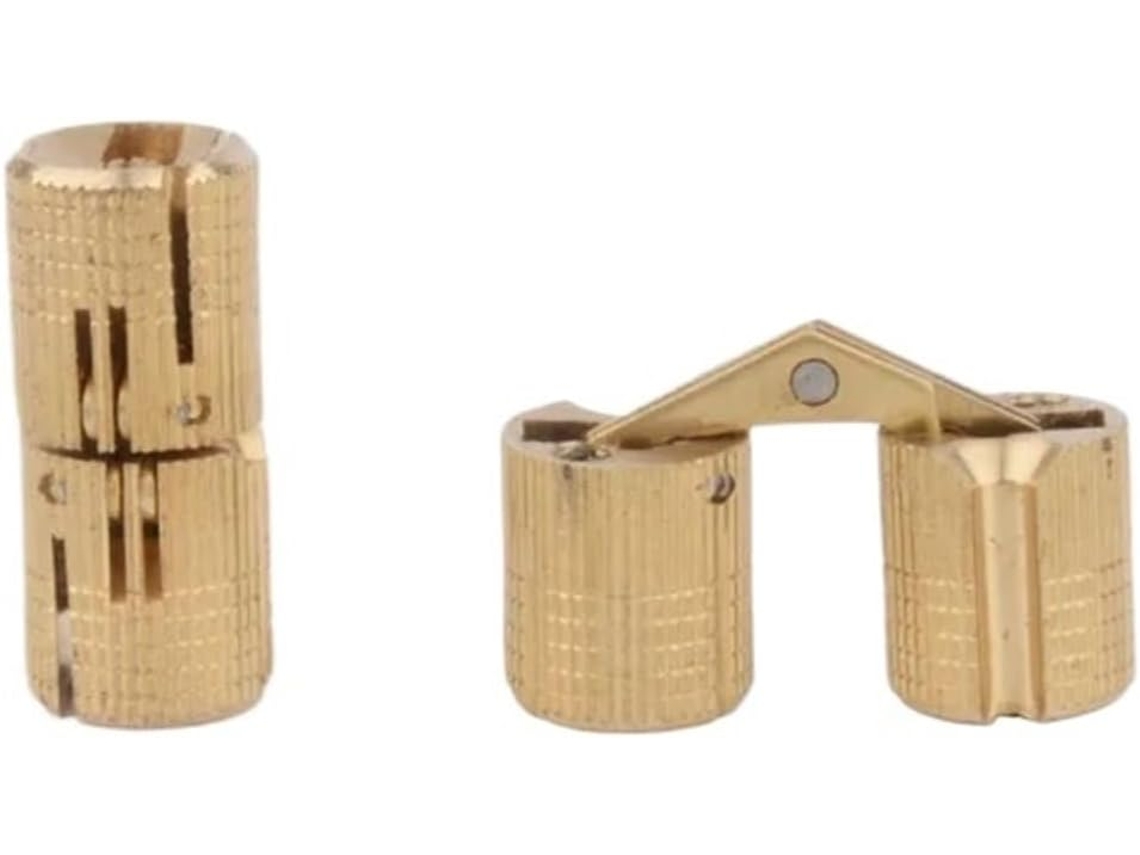 Dobradiças Cilíndricas De Latão E Cobre, 2 Peças, Para Portas Ocultas, Ferragens Invisíveis Para Móveis, Para Caixas De
