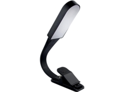 Luz De Leitura Usb Com Clipe Preto, Sensível Ao Toque E Com Intensidade Ajustável, Base Magnética Giratória Em Plástico