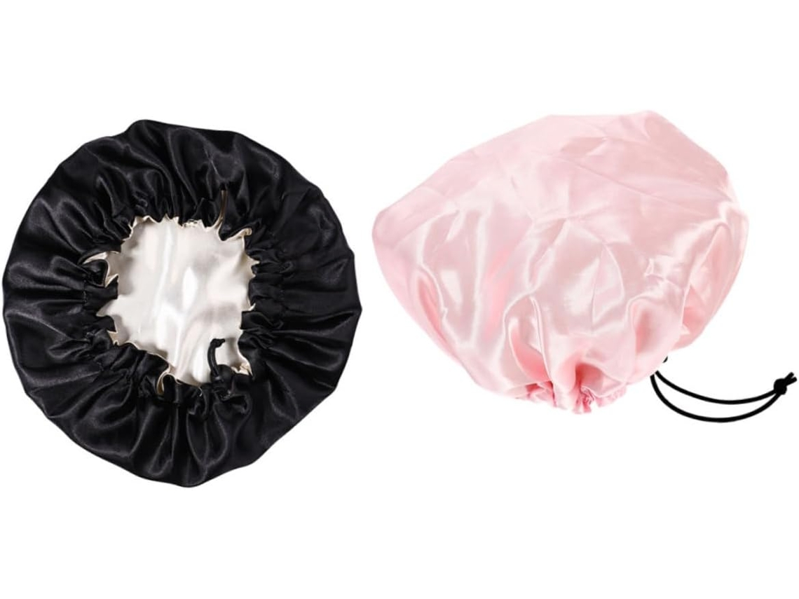 De Cetim Para Dormir , Protetor De Cabelo, Ideal Para Lavar O Rosto, Tomar Banho E Dormir. Gokoco (2 Peças)