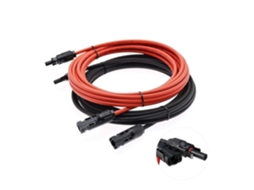 Cabo De Extensão Cabo Solar Vermelho/preto 4mm² Com Conector Solar Integrado (aaa) Aquaforge (5 M)