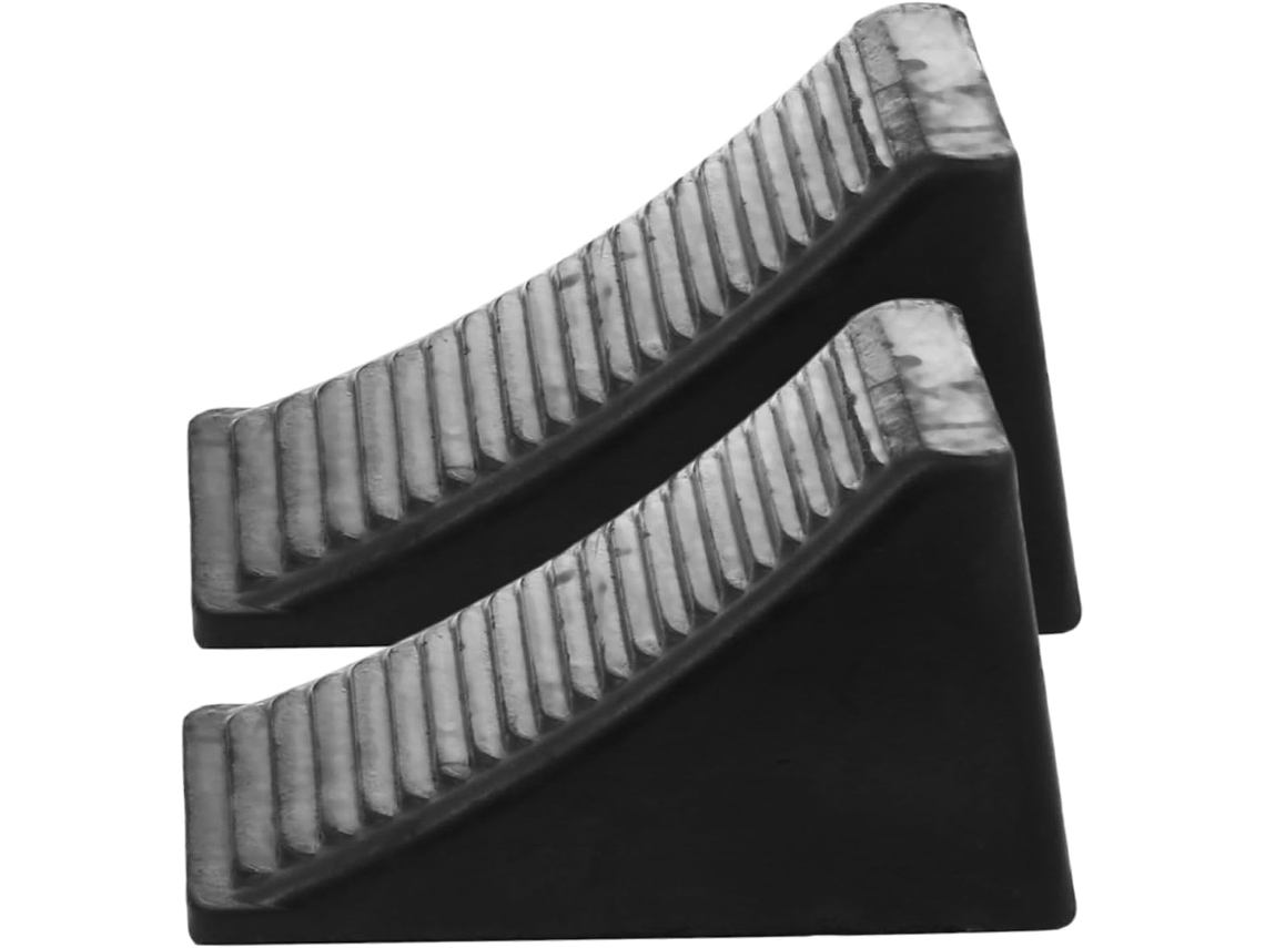 Calços De Roda De Borracha Antiderrapantes De 2 Peças, 10x10x16 Cm, Para Reboque, Autocaravana E Veículo Utilitário.