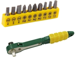 Chave De Rápida Com Encaixe 1/4" Soquetes 5 A 13 Mm E Bits T10 T25