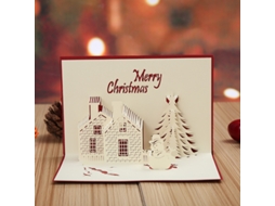 10 Cartões De Natal Criativos Tridimensionais Vazados Cartões De Ano Novo Castelo De Natal Aquaforge