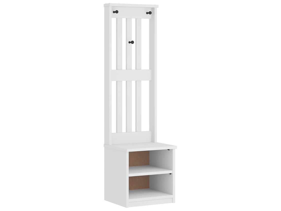 Hall Tree, Hall Trees Vidaxl Branco Madeira De Pinho (n/a)