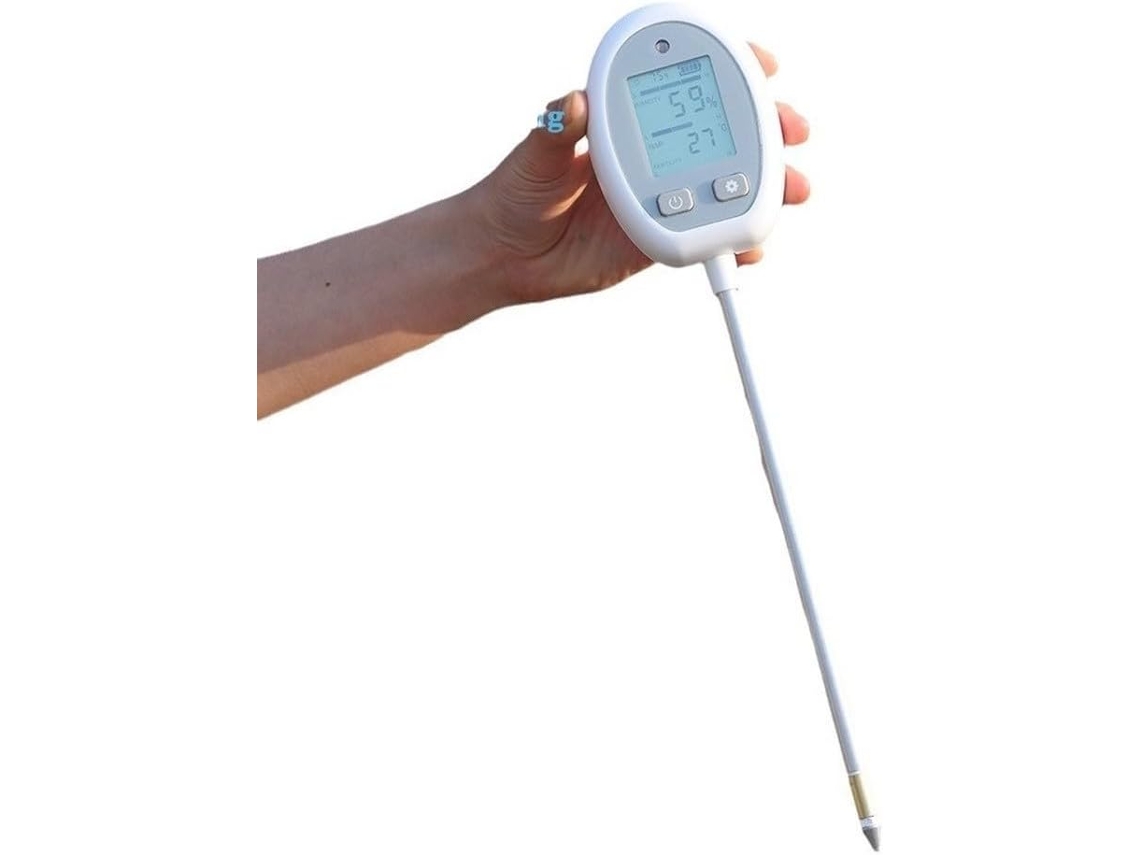 Analisador De Solo 3em 1 Para Monitoramento Ph, Umidade E Luz, Com Tela Lcd Fonte Grande Sensor Liga Metálica