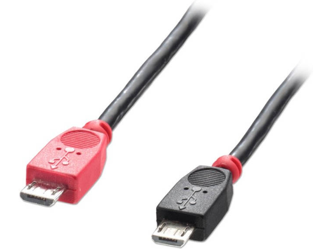 Cabo de Dados LINDY (Micro USB B - Micro USB B - 1 m - Preto)