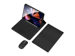Capa Com Teclado Bluetooth Em Pu Compatível Com Ipad 10.9 (2022), Mouse, Cor Rosa