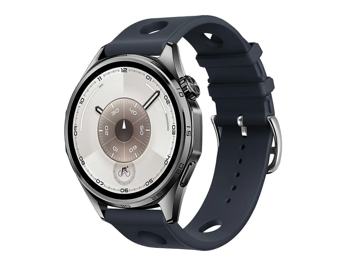 Pulseira De Relógio De Silicone Com Fivela Em Escada, Cor Sólida E Furos.