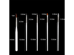 Kit De 15 Pinceis Para Arte De Unhas Caneta De Pintura Com Luz Terapia Pincel Para Desenhos Pontos E Strass