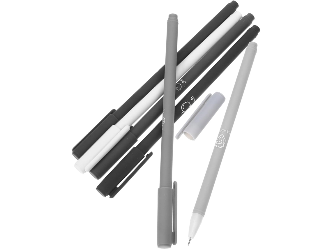 Conjunto De 6 Canetas Pretas Para Escrita, Ideais Estudantes, Com