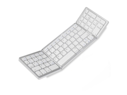 Teclado Portátil Bluetooth Triflexível Ultrafino Prata 15,2x9,8x2cm ZSANFS | ZSANFS