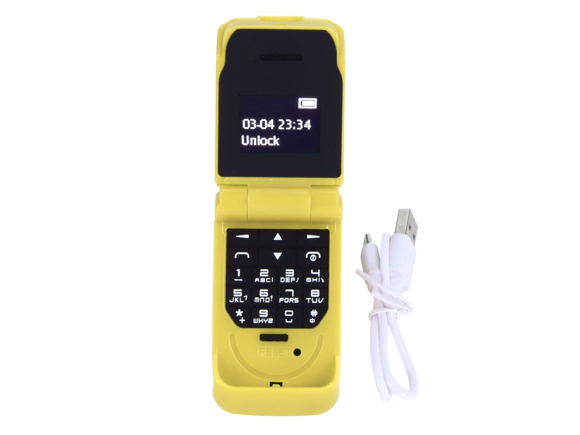Telefone Móvel LAXISCREED Flip Plástico 32mb/64mb Ecrã 0.66" Transformação de Voz