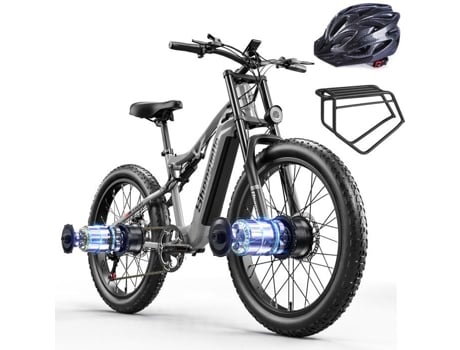 SHENGMILO S600 Bicicleta Elétrica 2000W Motores Duplos 17.5AH SAMSUNG Bateria Elétrica 26 polegadas FAT BIKE Mountain Bike