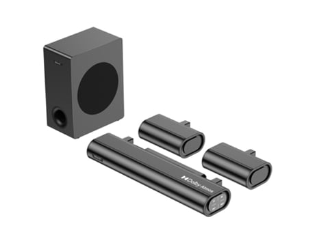 Soundbar 5.1 Hiwill A51 Sistema Com Subwoofer 380w Potência Ajuste Graves/agudos Modo Cinema Conexão Hdmi/óptica Bluetooth 5.0 Design Minimalista