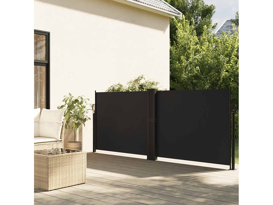 Vidaxl Toldo Lateral Retrátil 140x1000 Cm Preto