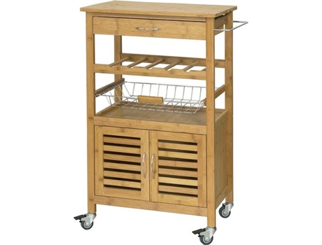 Carrinho de Cozinha  FKW53-N (Bambu - 56x36x92 cm)