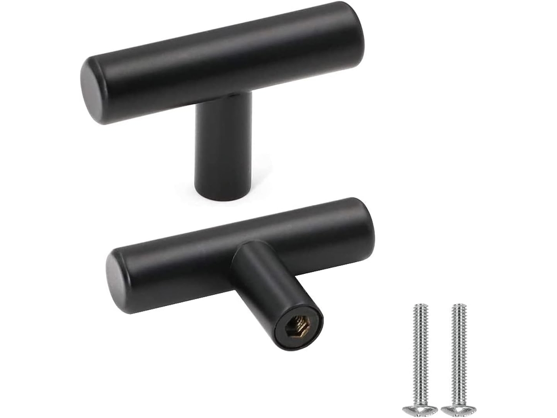 10 Peças de Puxadores de Aço Inoxidável Preto para Armários BRILVIBERA