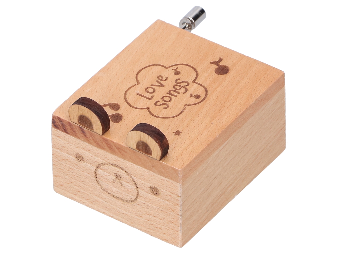 Mini Caixa De Música De Manivela Laxiscreed Para Momentos Mágicos E Vintage