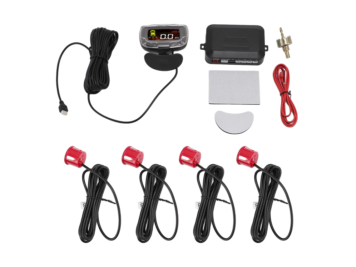 Sistema De Radar De Ré Com 4 Sensores E Display Lcd