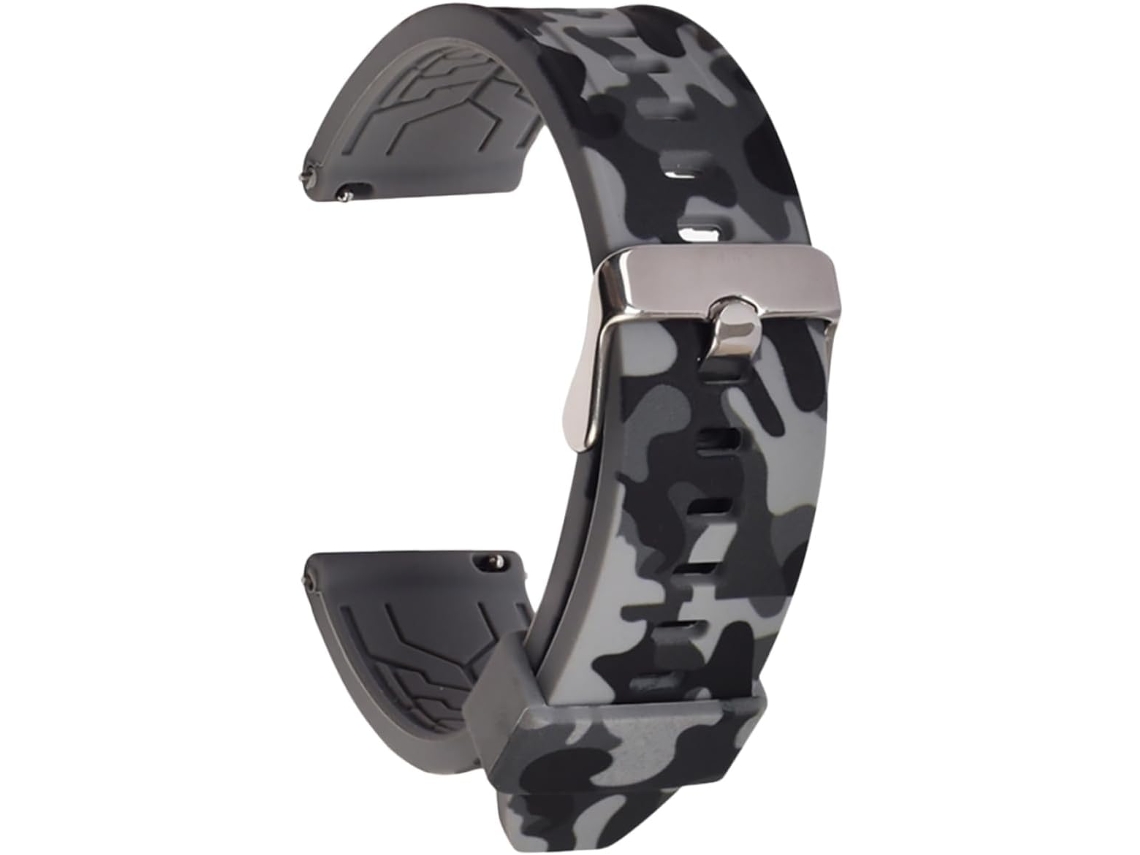 Conjunto De 3 Pulseiras De Relógio Camufladas Para Relógios Masculinos, 22mm, Acessórios Em Silicone