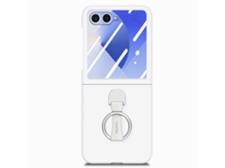 Capa Eifson Para Samsung Galaxy Z Flip8, Com Suporte Em Anel E Material De Pc - Compatível - Branco