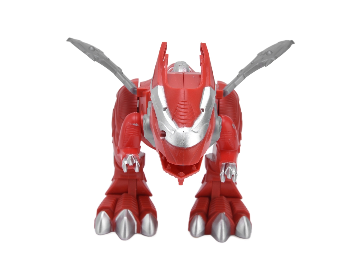 Primerox brinquedo de Dinossauro Elétrico Mecânico com Luz, Som e Andamento Dinossauro Vermelho