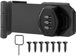 Fechadura De Combinação De 4 Polegadas Com Gancho Para Porta, 1 Peça, 100 41 23 Mm, Armário, Preta