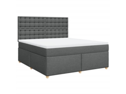 Box Spring Bed, Box Spring Beds Vidaxl Cinzeto Tecido (180 X 200 Cm)
