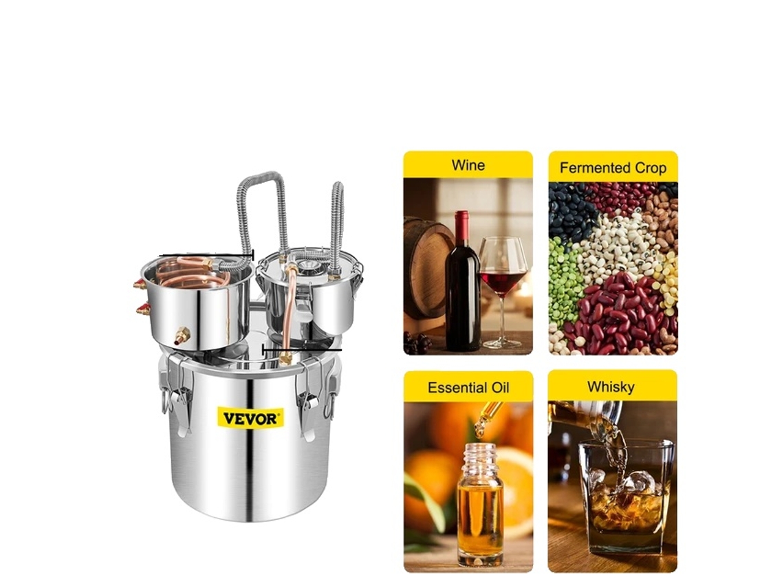 Destilador De Álcool, Aço Inoxidável, Diy Moonshine Oem