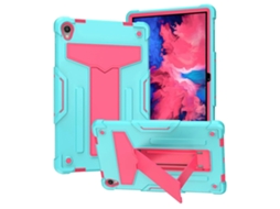 Capa Protetora Plana De Pc + Silicone Com Suporte Em Formato De T, Cor Contrastante E Resistente A Impactos, Para Lenovo Tab P11 (tab-j606f).