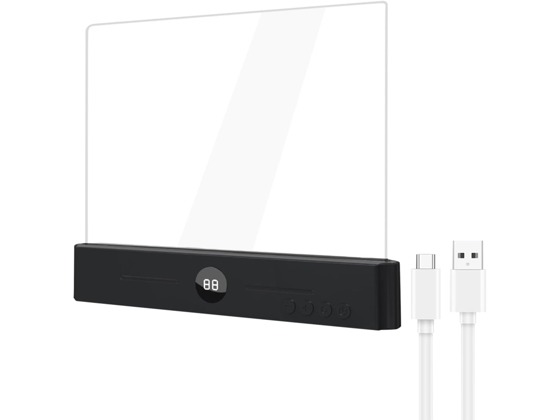 Lâmpada Led Regulável, Luminária De Leitura Compacta Com Brilho Ajustável, Lâmpada Plana Recarregável, Luz Noturna Com
