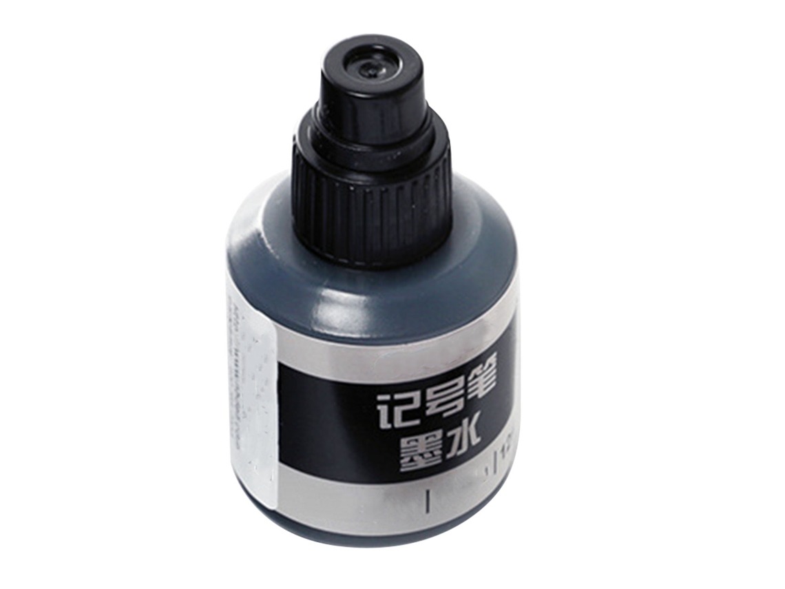 Tinta Para Caneta Marcadora Resistente A Água E A Desvanecimento, Recarga Rápida 12ml Preto