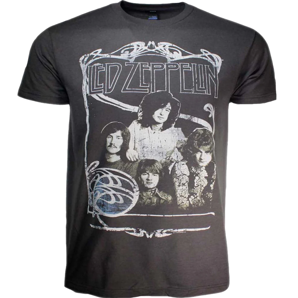 Led Zeppelin Vintage 1969 Band Photo T-shirt Unisex Rockinstone Size:m