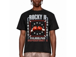 Rockinstone Rocky Movie Ii Super Fight Ii Black Adult T-shirt Size:xl