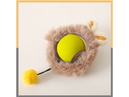 Brinquedo Interativo Bola Silicone Com Cauda Rápida 2.0,3 Modos De Luz Para Gatos Indoor Amarelo Hexinyigjly