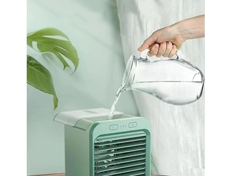 Damai Pequeno Condicionador de Ar Portátil Mini Ar Frio Desktop Pequeno Condicionador de Ar Verde